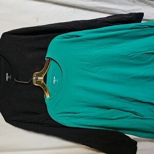 Lands' End Super T Longsleve Tshirts. Set of 2. Size XL-46-48. 100% Cotton.